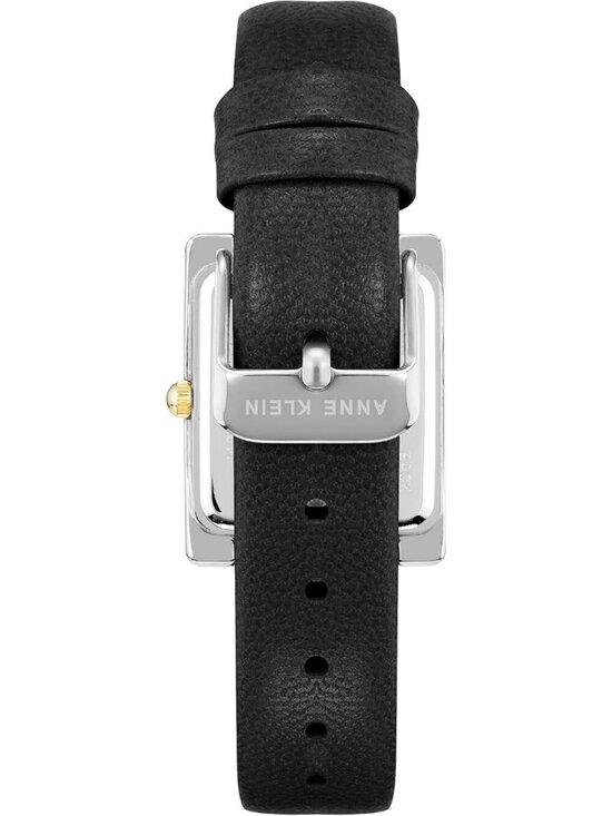 Anne Klein Women\'s White Black Leather Strap Analog Quartz Solid Luxury Watch